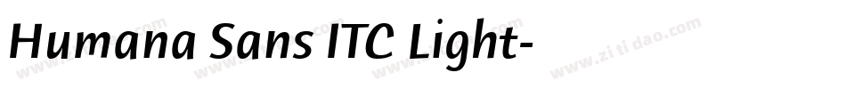 Humana Sans ITC Light字体转换